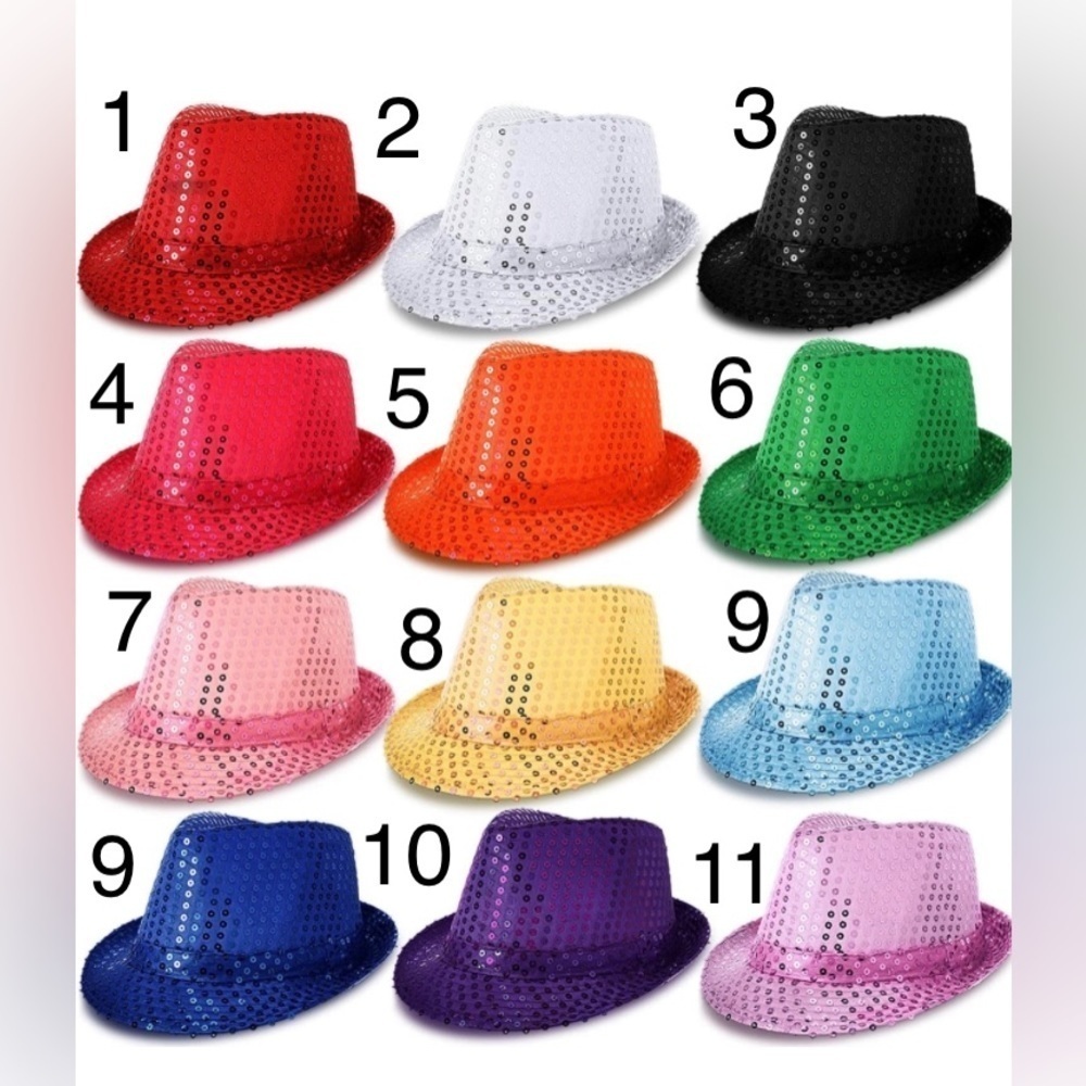 Sequin Unisex Fadora Hats